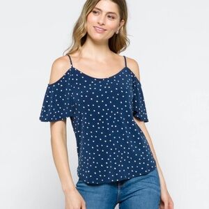 Stitch Fix l Kaileigh Valette Back Detail Cold Shoulder Knit Top, Medium